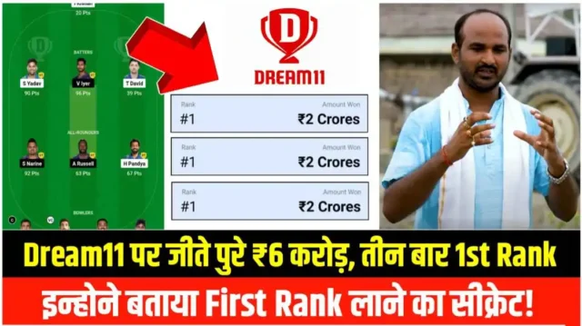 Dream11 पर जीते ₹6 करोड़, 3 बार आई 1st Rank, इन्होने बताया Dream11 पर 1st रैंक कैसे लाए!